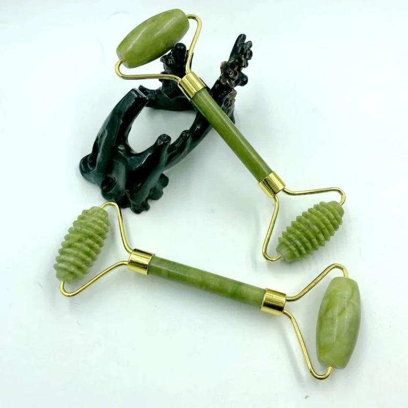 Jade Gua Sha & Roller Trio Set